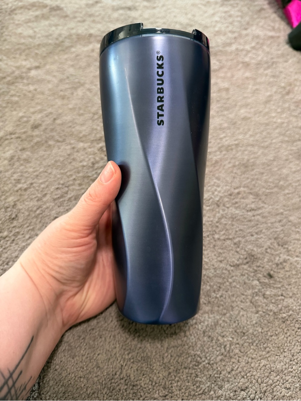 Starbucks Metallic Navy Travel Tumbler